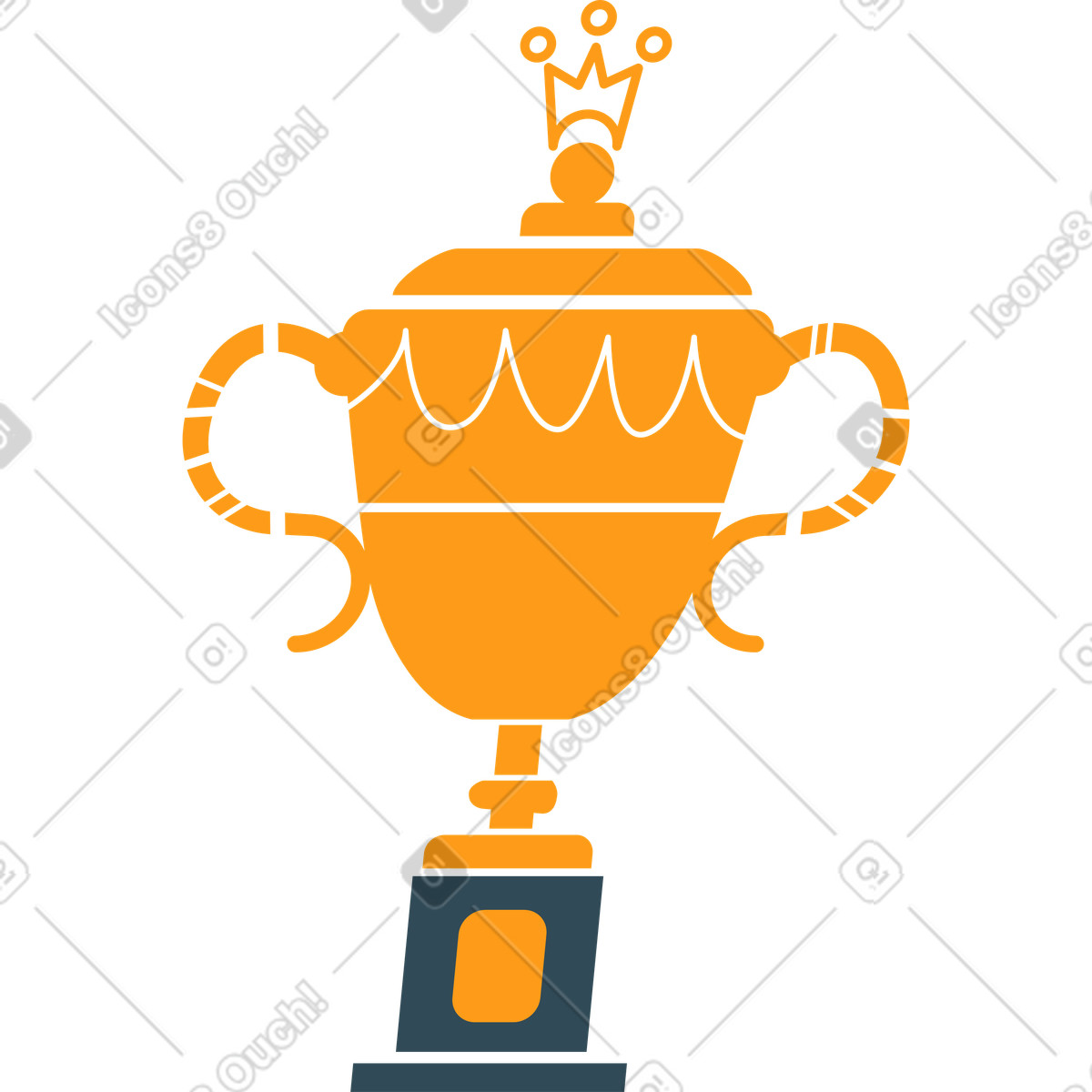 Prize cup illustration in Kingdom style download in PNG, SVG