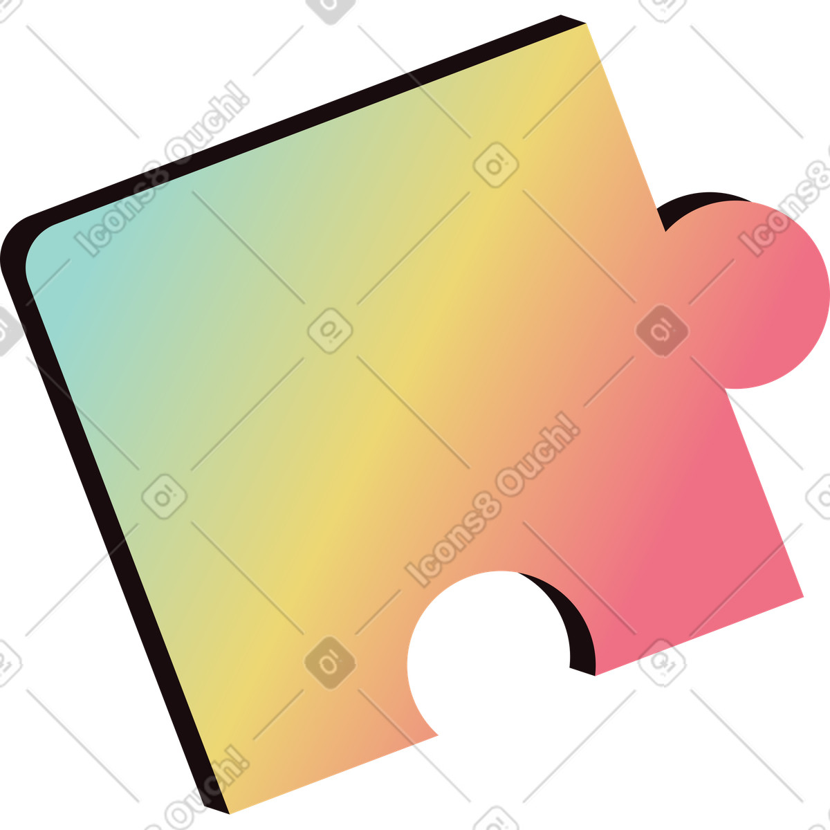 Ilustración Pieza de puzzle en estilo Delight a descargar en PNG y SVG