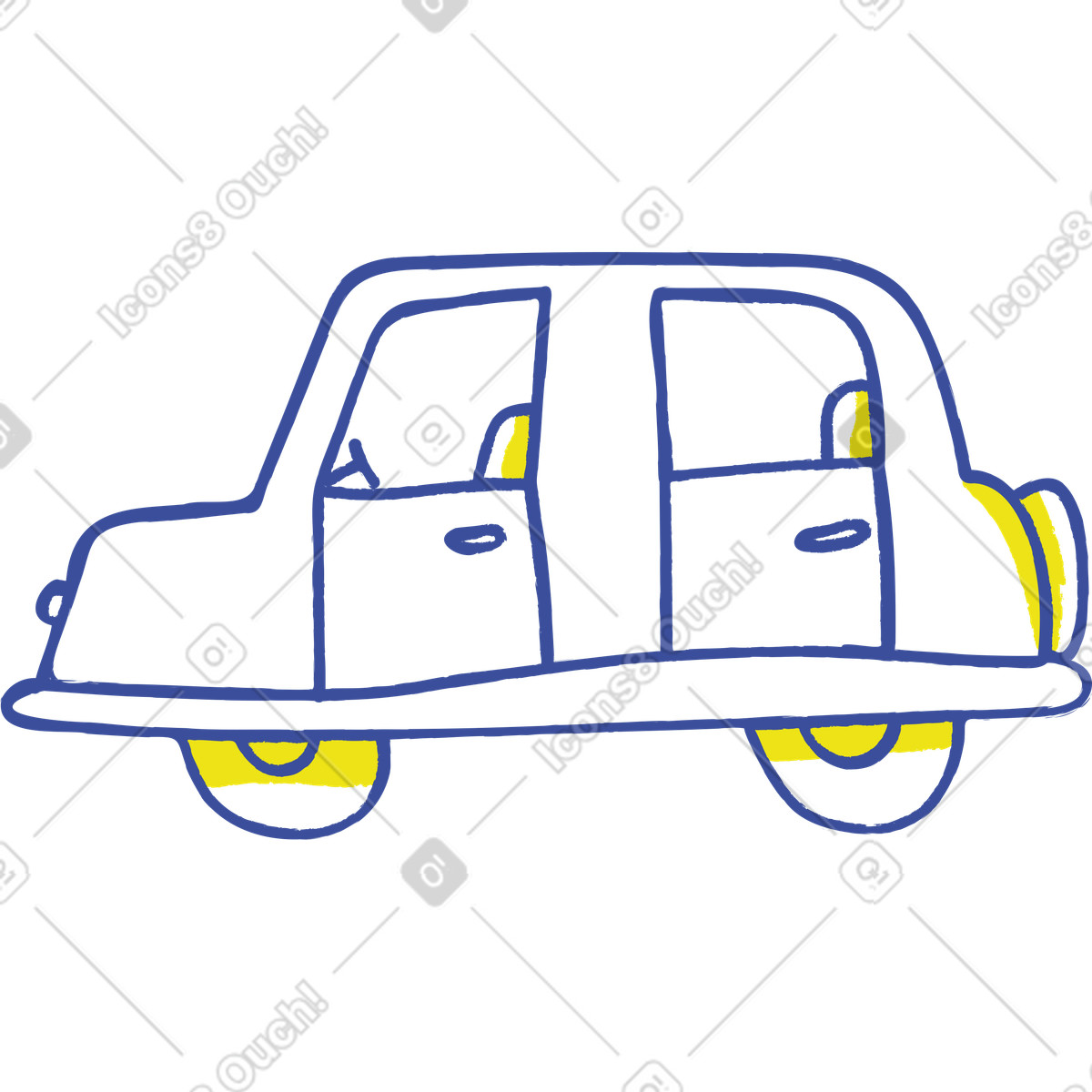 Ilustração de Carro em no estilo Lime para baixar em PNG, SVG