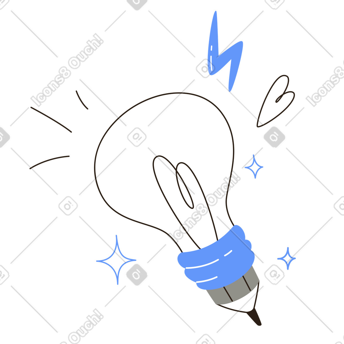 Idee-Illustration im Plain-Stil als Download in PNG, SVG