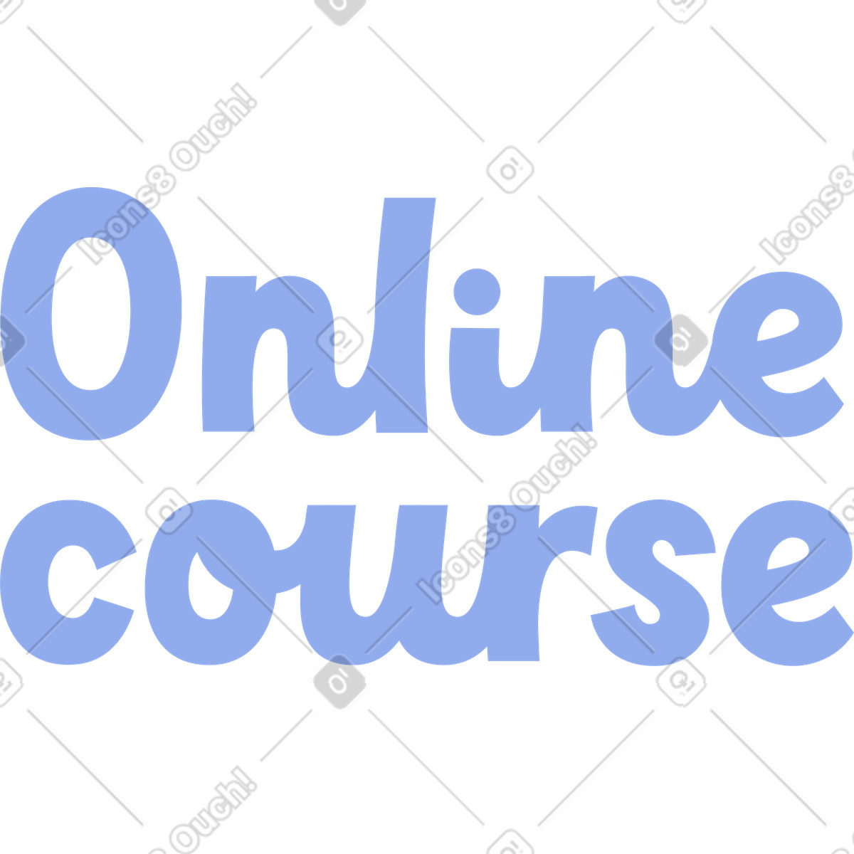 Lettering online course illustration in Bloom style download in PNG, SVG