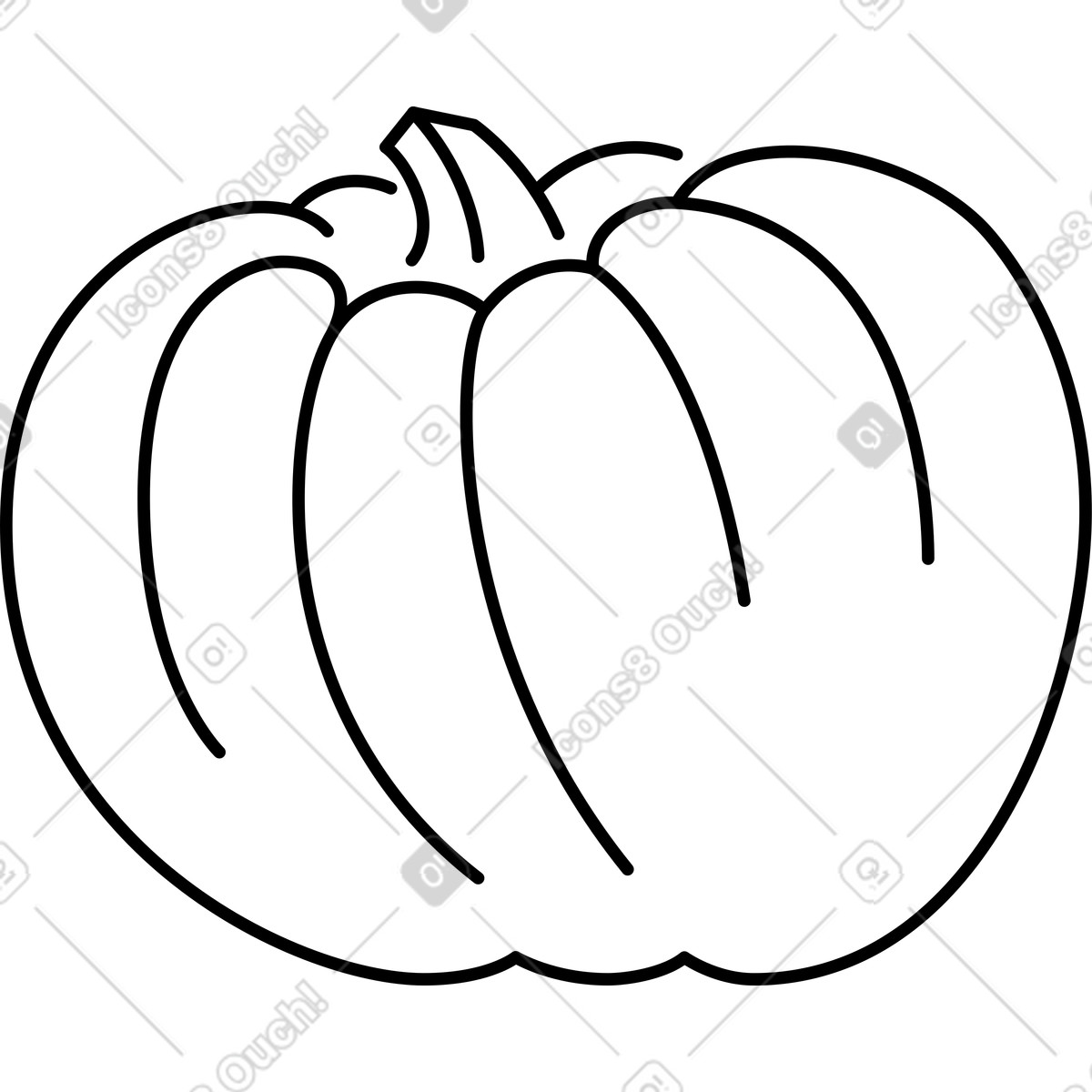 Pumpkin illustration in Transistor style download in PNG, SVG
