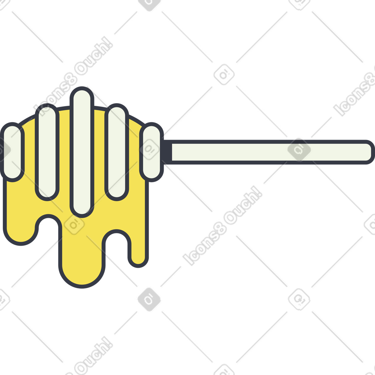 Illustration Cuillère à miel dans le style Abstract télécharger aux formats PNG, SVG
