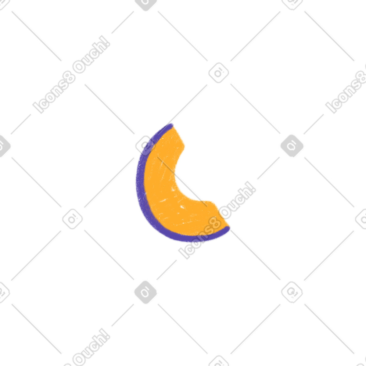 Plum slice illustration in Cozy style download in PNG, SVG