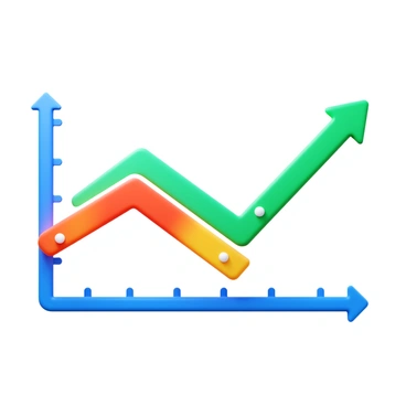 A line graph depicting "rising" and "falling" economic trends. The graph features a clear x-axis and y-axis with labeled scales. The line moves upward and downward, showcasing fluctuations in economic data. The graph includes vibrant colors for each section of the line, with the upward trends in bright green and the downward trends in a bold red. Data points are marked with small circles along the line for clarity. The background is a simple white to enhance the visibility of the graph.