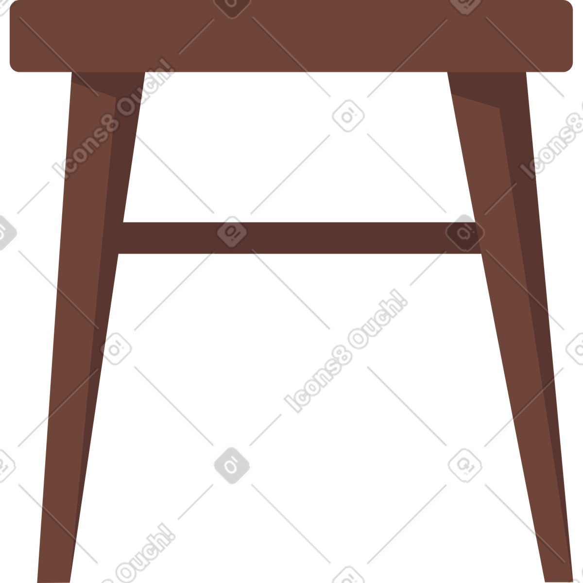 Stool illustration in Lagom style download in PNG, SVG