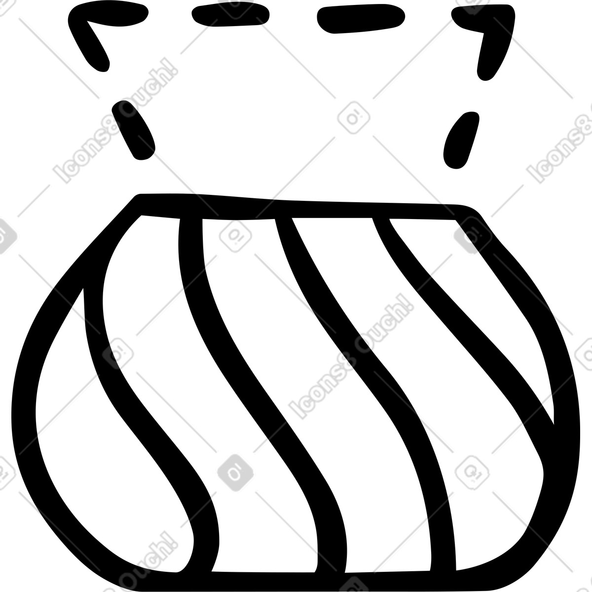 Illustration Vase semi-fini dans le style Journal à télécharger aux formats PNG, SVG