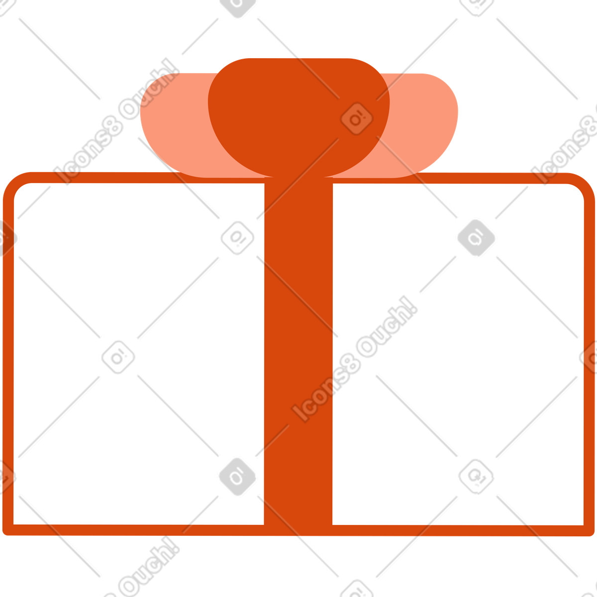 Orange 스타일의 선물 상자 일러스트레이션 PNG, SVG 다운로드
