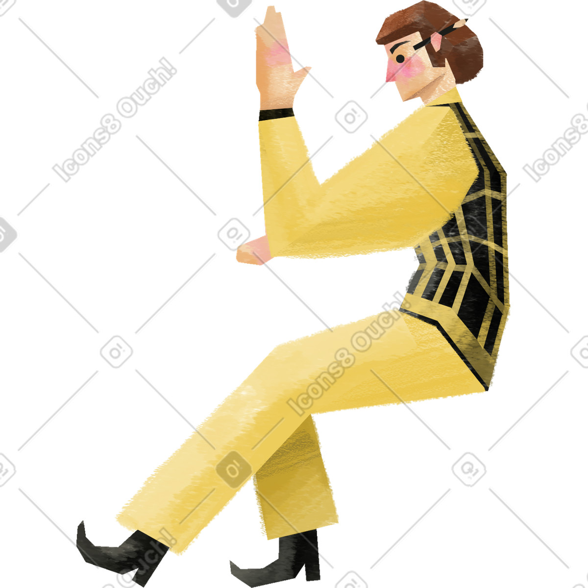 Student illustration showcasing clipart and vector graphics in PNG SVG