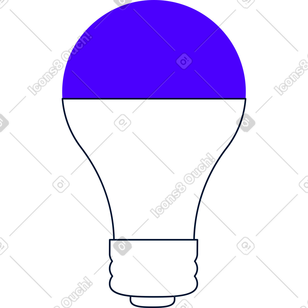 Ilustración Bombilla inteligente en estilo Cubes a descargar en PNG y SVG