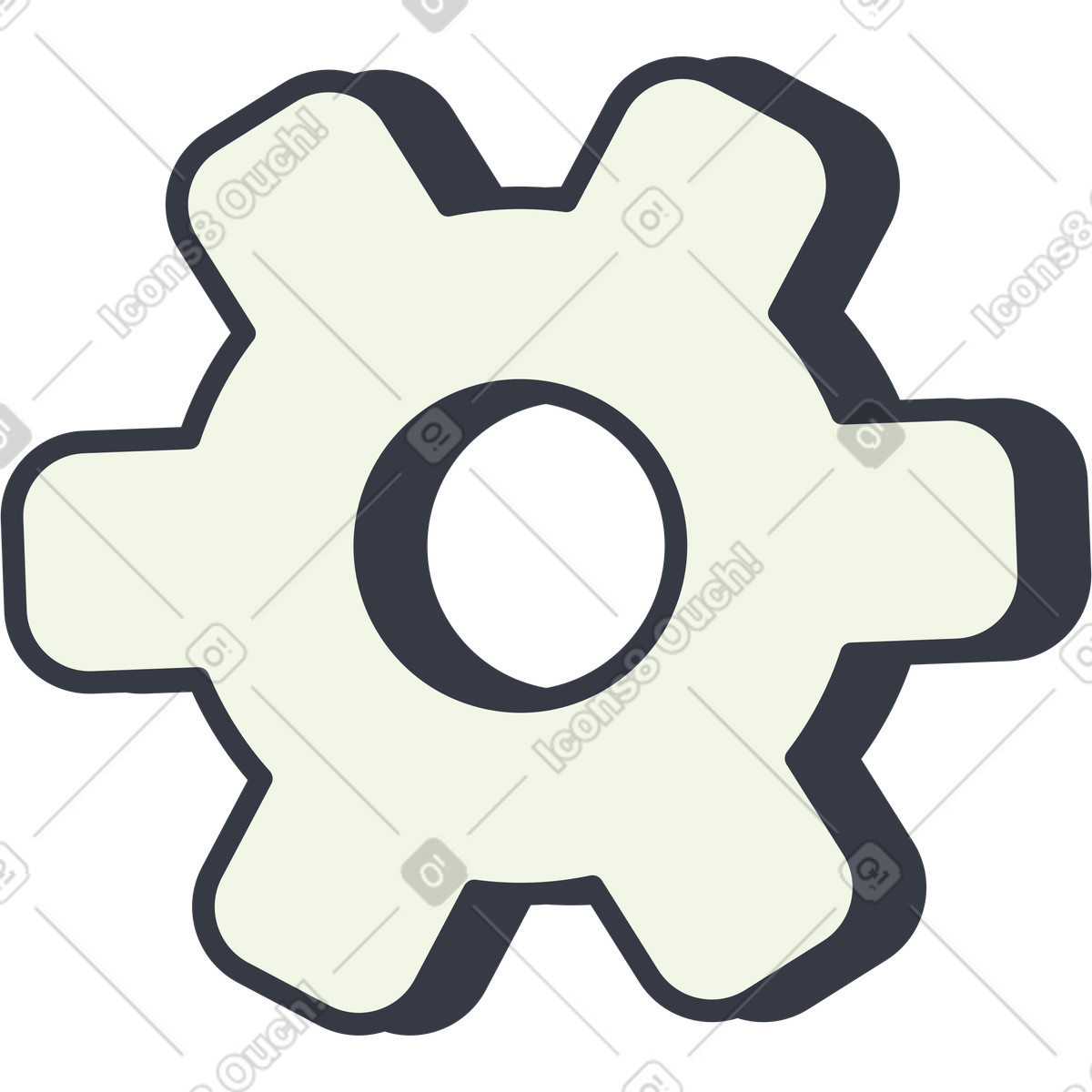 下载 Abstract 风格的 齿轮 插画，支持 PNG、SVG 格式