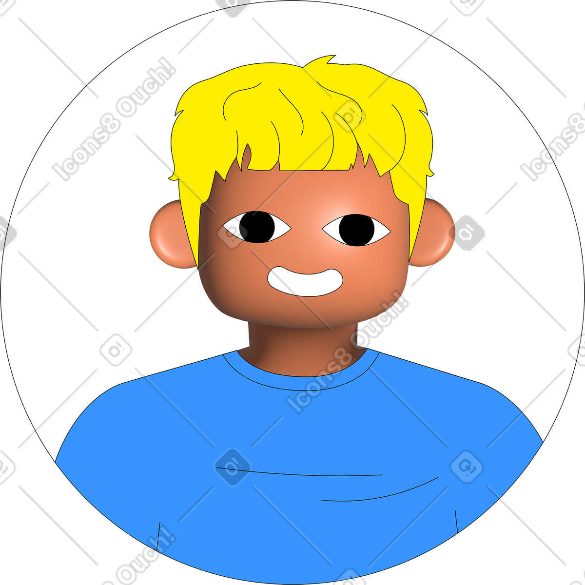Avatar maschile illustrazione in stile Pop scarica in PNG, SVG