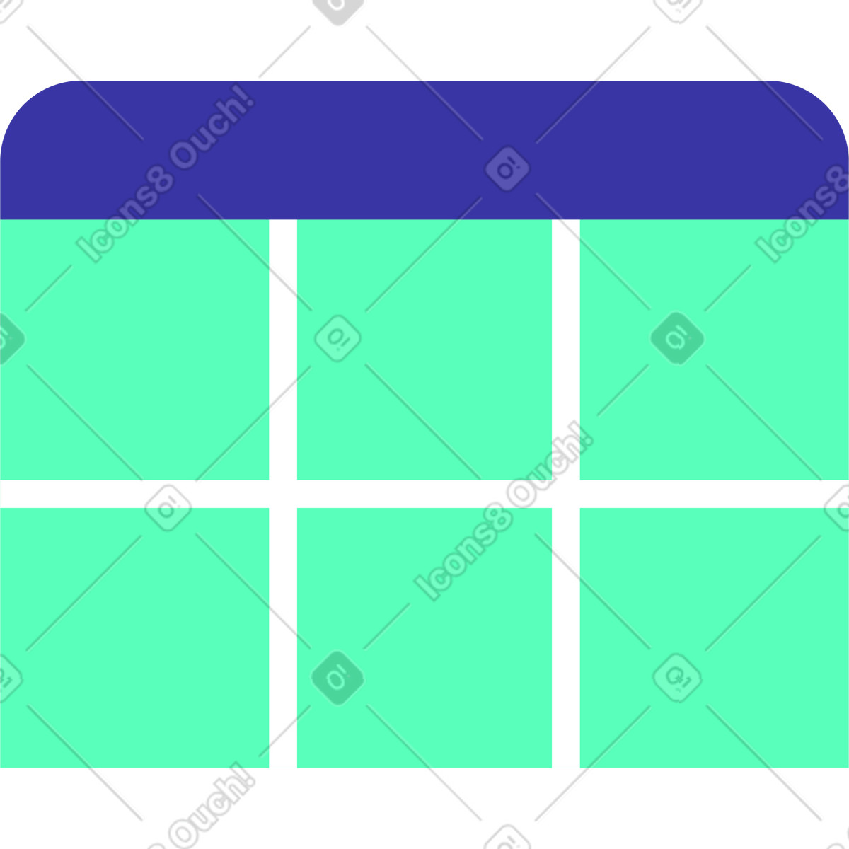 Ilustración Icono de calendario en estilo Bright a descargar en PNG y SVG