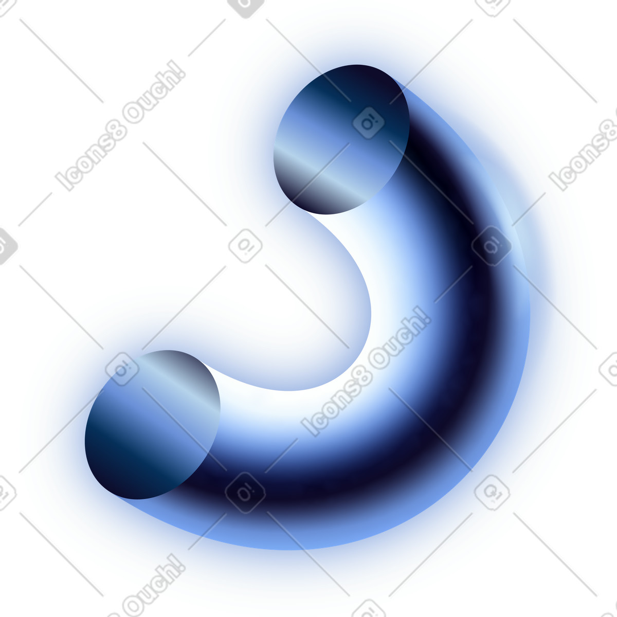 Half-ring illustration in Dimension style download in PNG, SVG