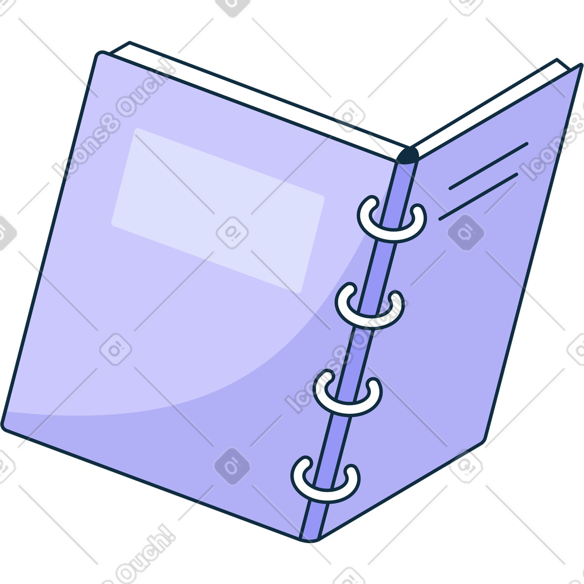 Ilustración Libro abierto en estilo Bubble gum a descargar en PNG y SVG