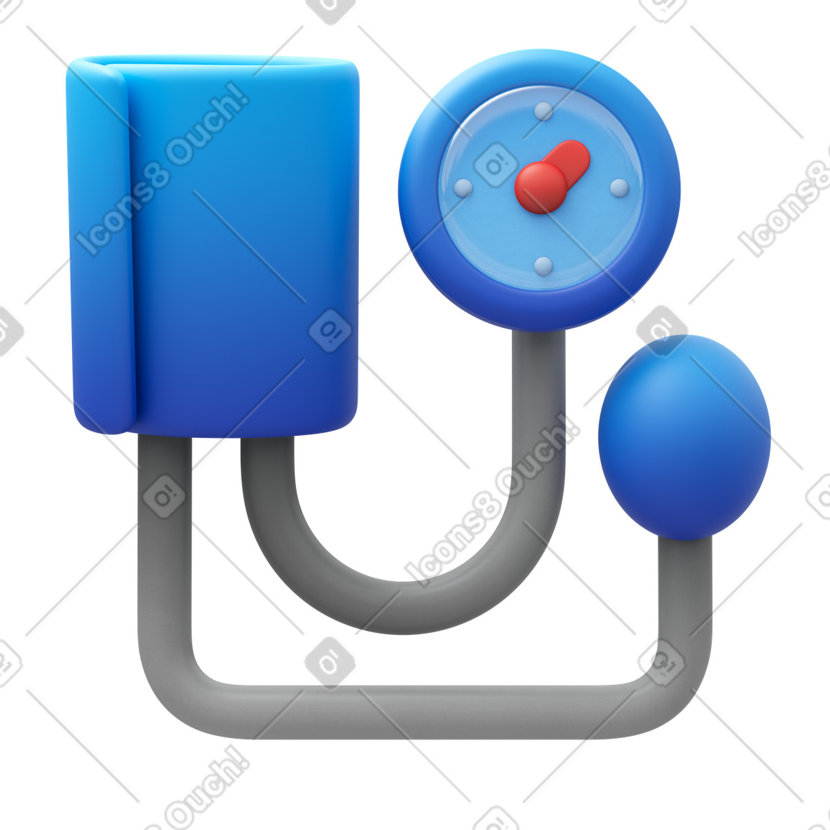 Ilustração de Tonometer em no estilo 3D Fluency para baixar em PNG, SVG
