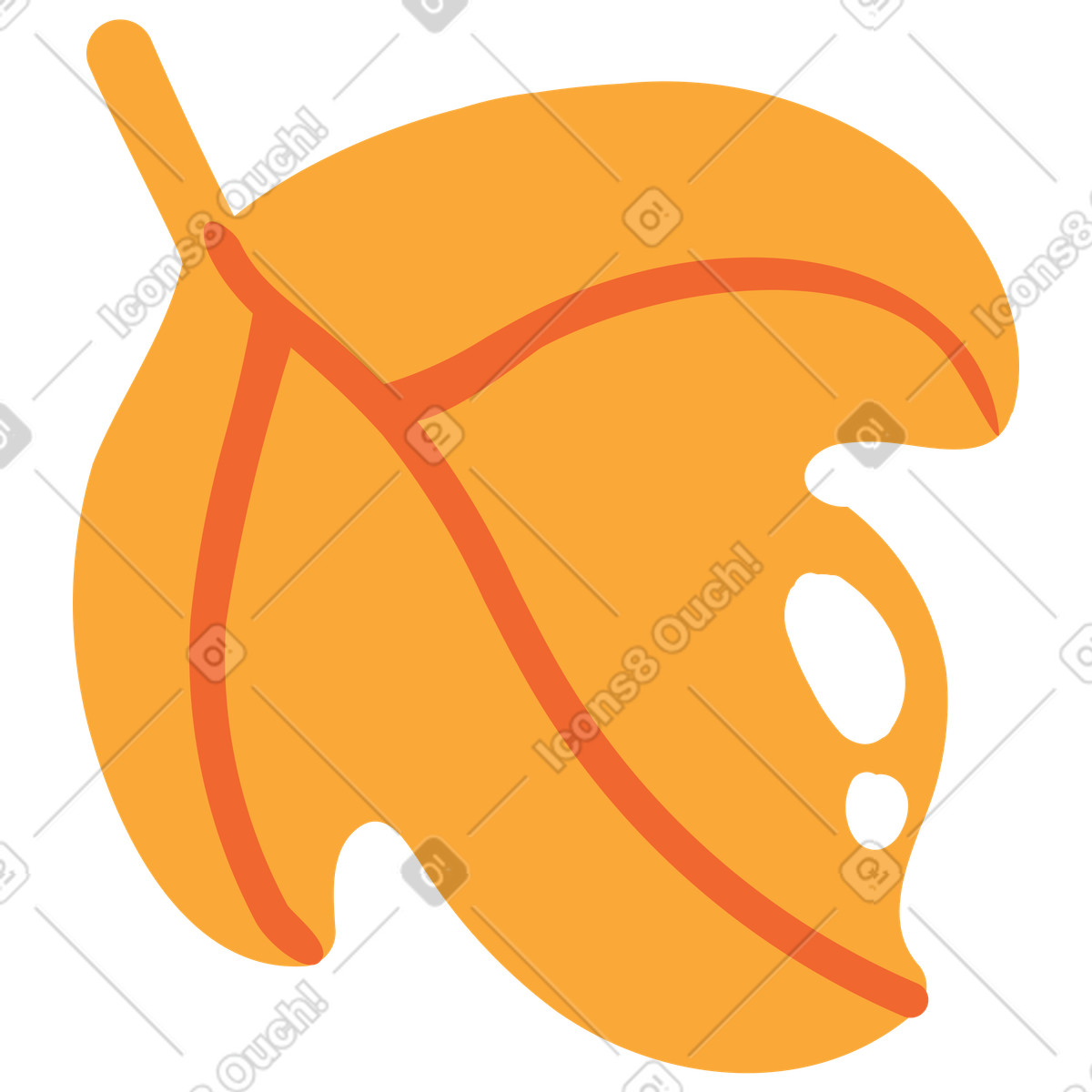 Ilustração de Folha outono em no estilo Woof para baixar em PNG, SVG