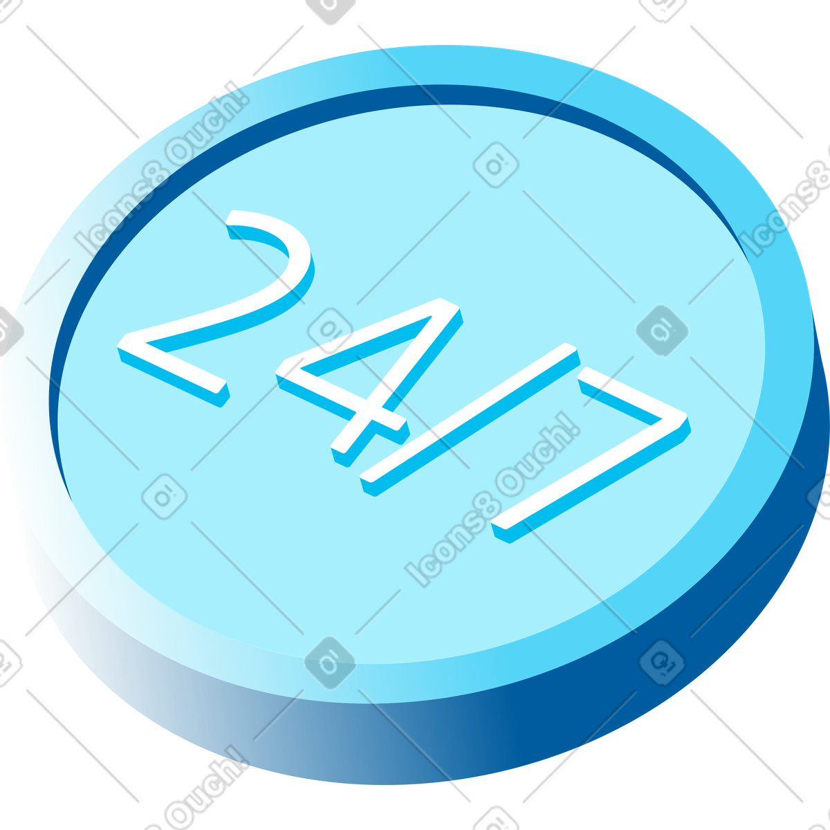 Ilustración Alrededor del reloj en estilo Icy a descargar en PNG y SVG