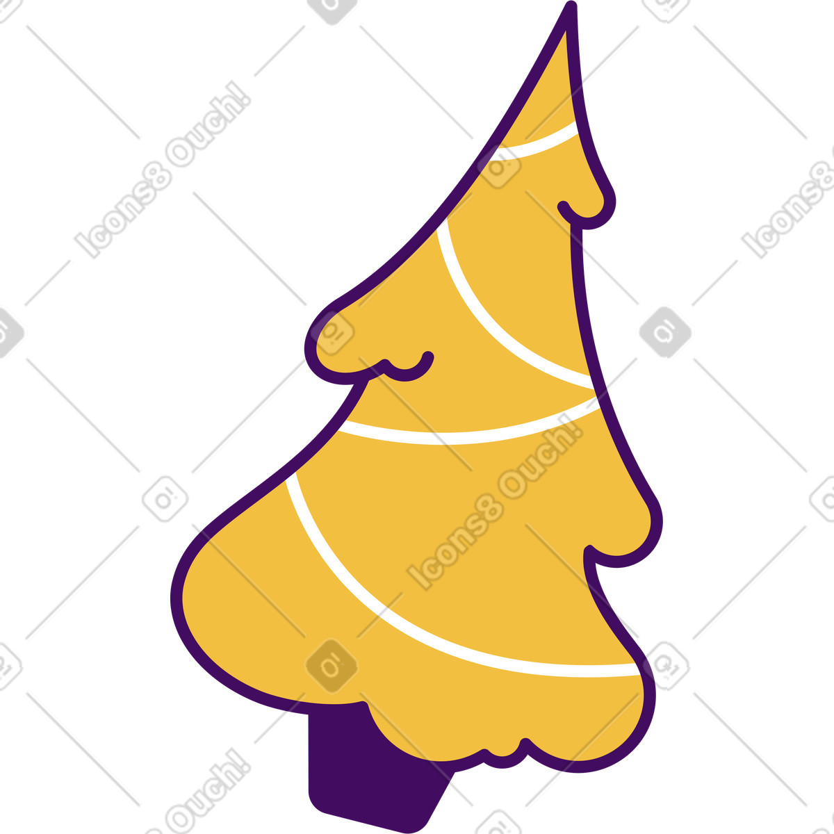 下载 Simplistic 风格的 圣诞树 插画，支持 PNG、SVG 格式