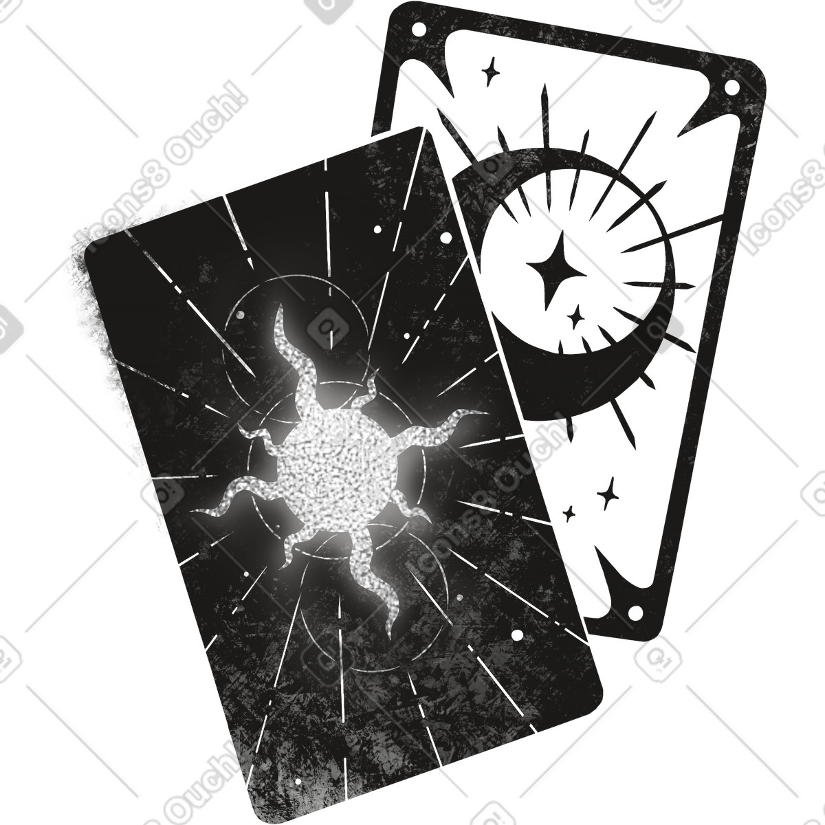 Tarot cards illustration in Mystery style download in PNG, SVG