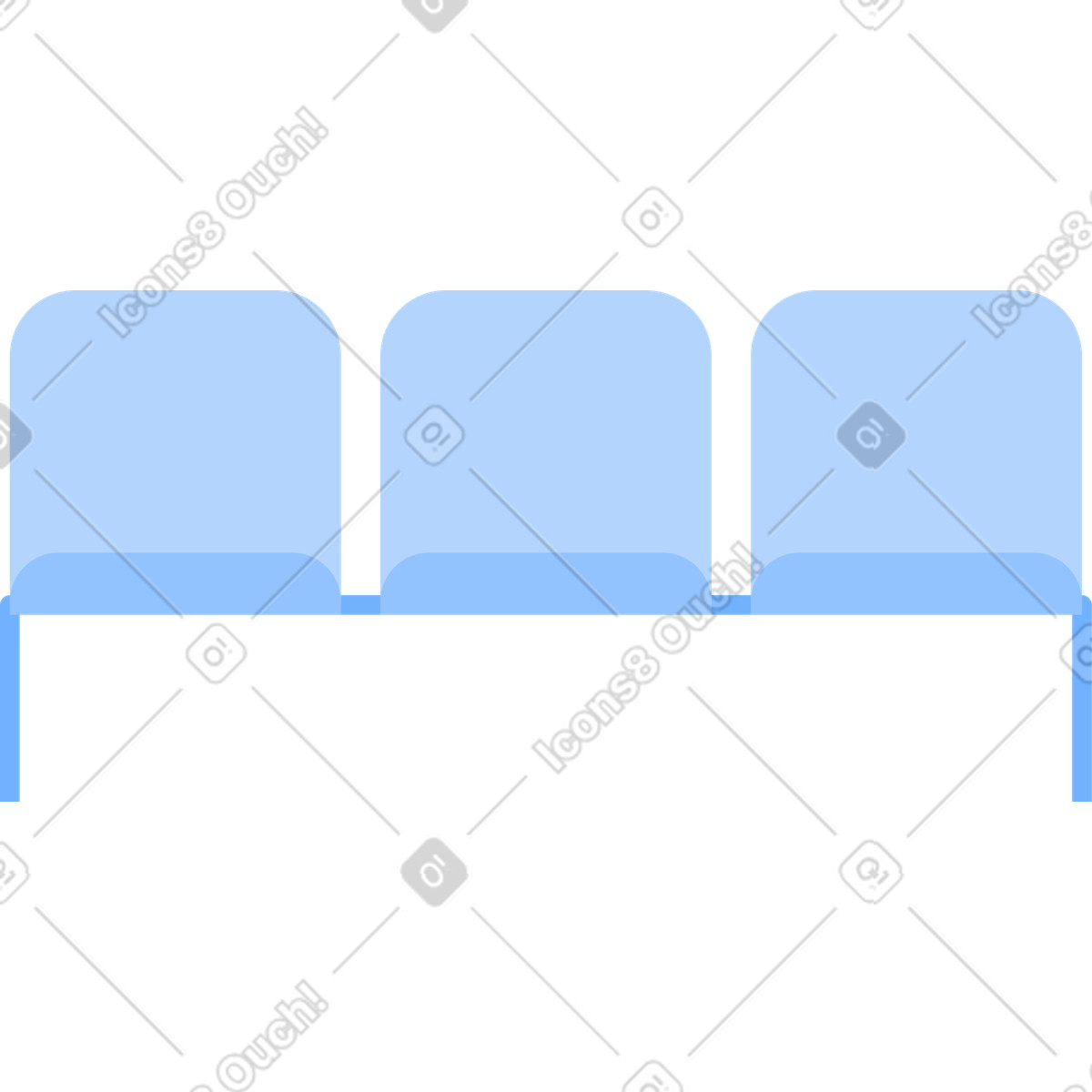 Dreiersitz am flughafen-Illustration im Urban-Stil als Download in PNG, SVG