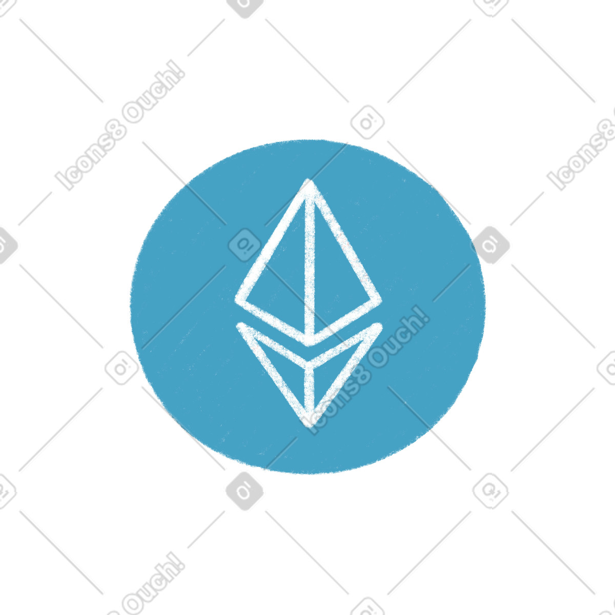 Blue ethereum illustrazione in stile Tutti scarica in PNG, SVG