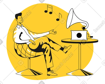 Listening to music PNG, SVG