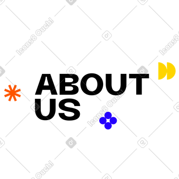 Illustration animée Texte sur nous aux formats GIF, Lottie (JSON) et AE