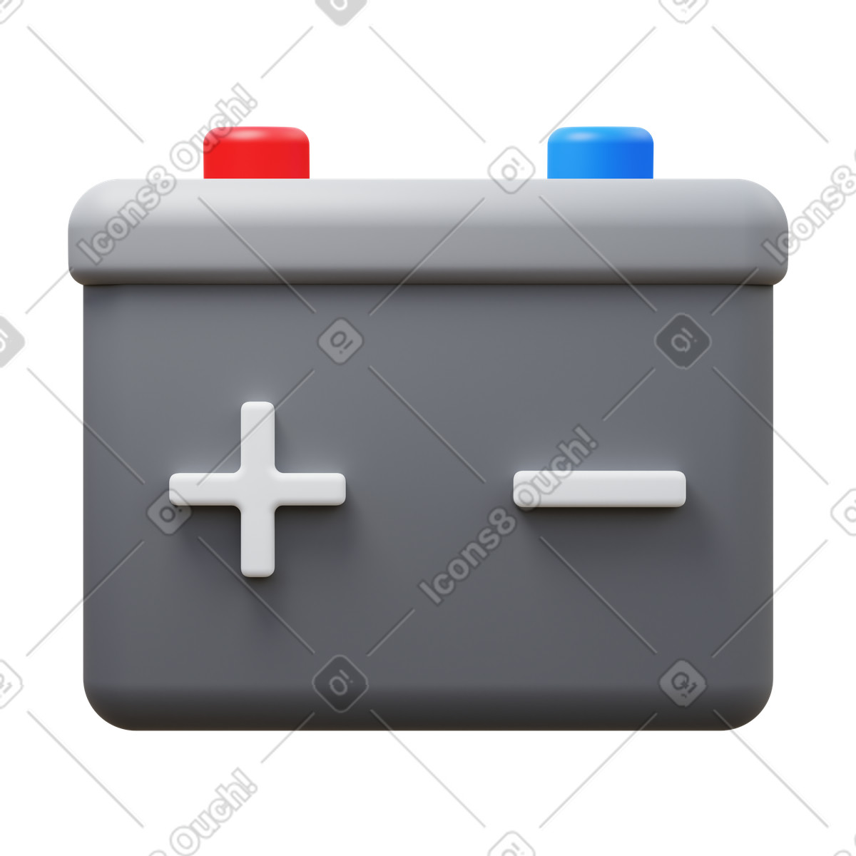Illustration Batterie de voiture dans le style 3D Fluency à télécharger aux formats PNG, SVG