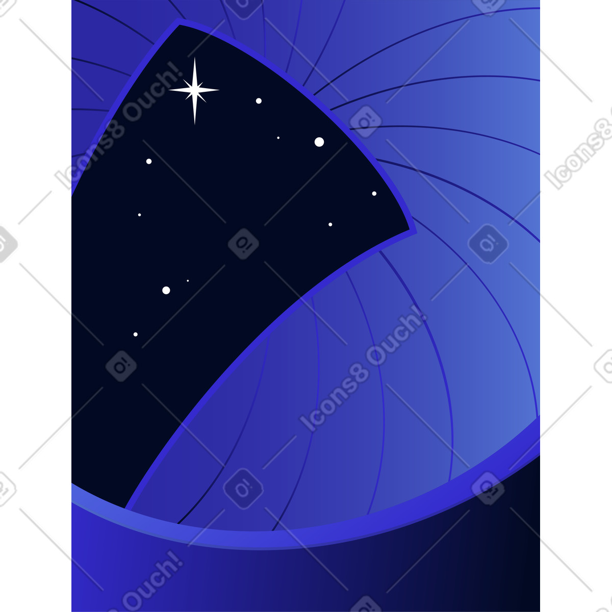下载 Space 风格的 天文台背景穹顶 插画，支持 PNG、SVG 格式
