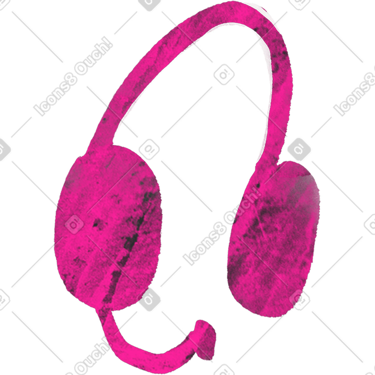 Inky スタイルの Gamer headset のイラストをPNG、SVG形式でダウンロード