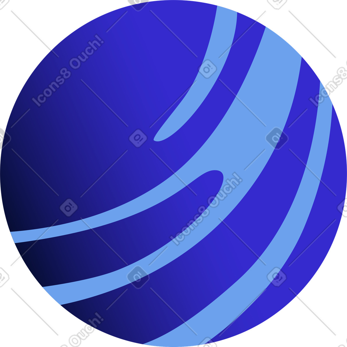 Space スタイルの Blue round planet のイラストをPNG、SVG形式でダウンロード