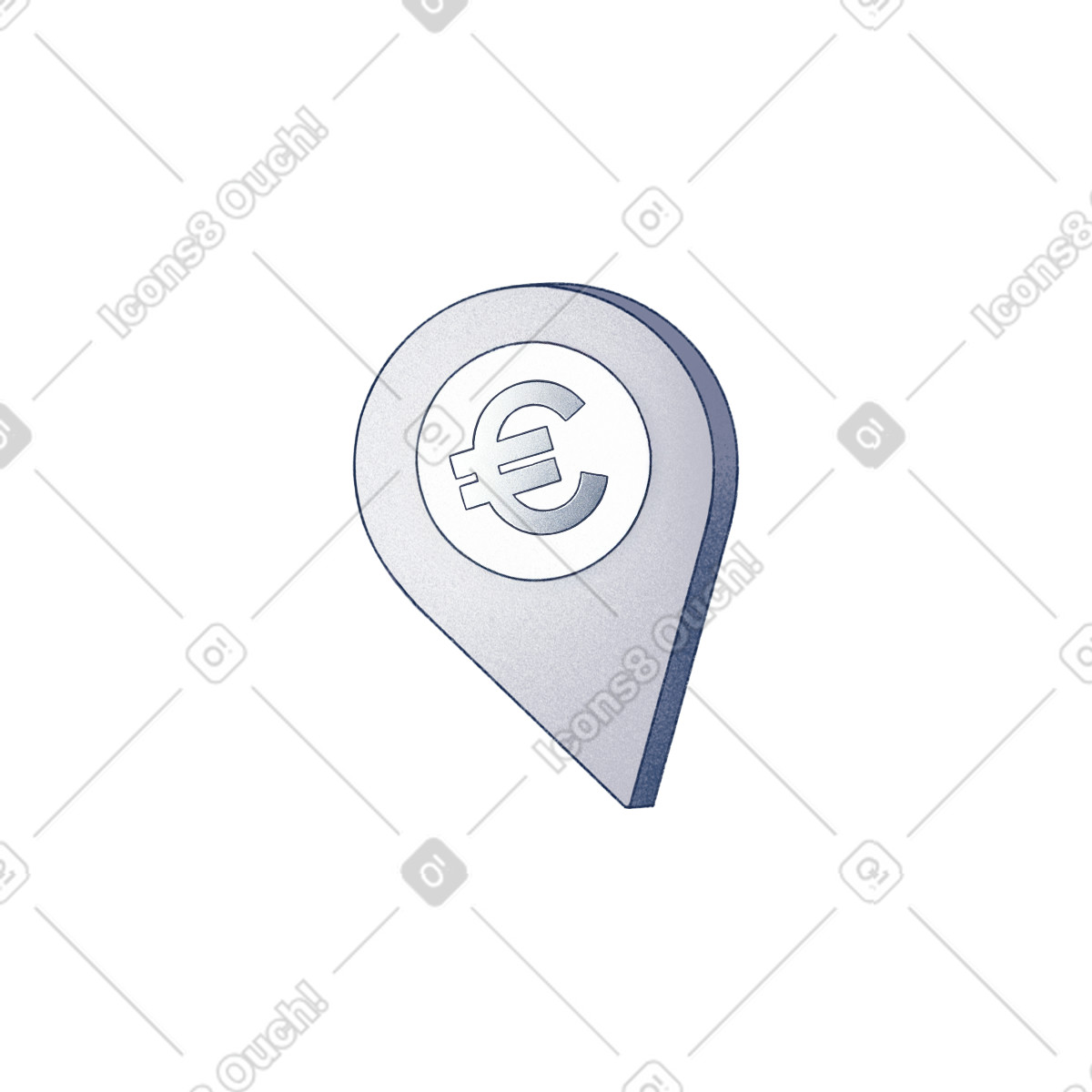 Kartenmarkierung euro-Illustration im Haze-Stil als Download in PNG, SVG
