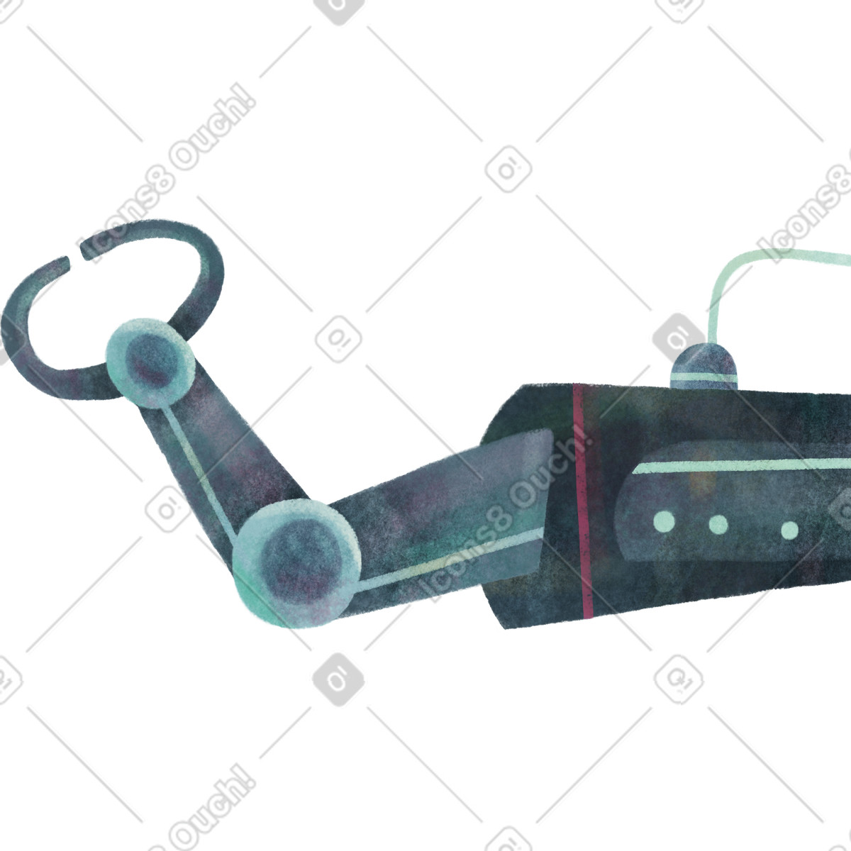 Robot illustrazione in stile Jungle scarica in PNG, SVG