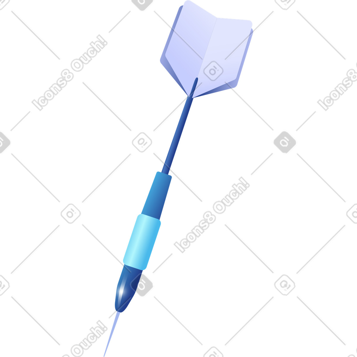 Иллюстрация Accuracy dart emphasizing focus determination commitment and hitting desired goals в стиле Quantum — скачать в форматах PNG, SVG