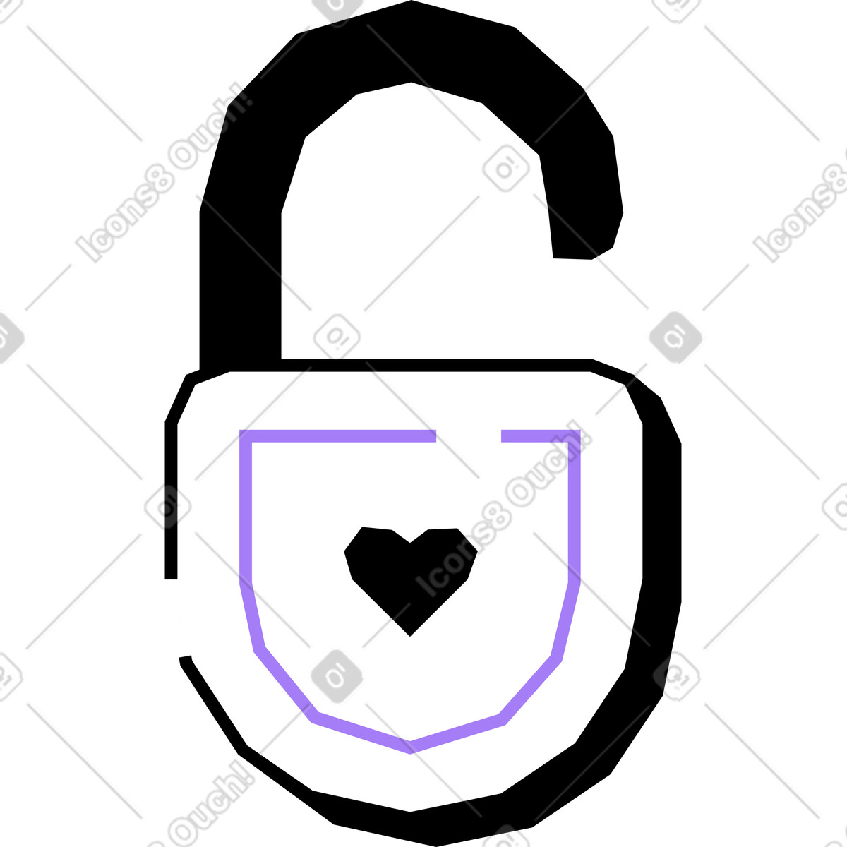 Иллюстрация Открыть замок в стиле Amethyst — скачать в форматах PNG, SVG