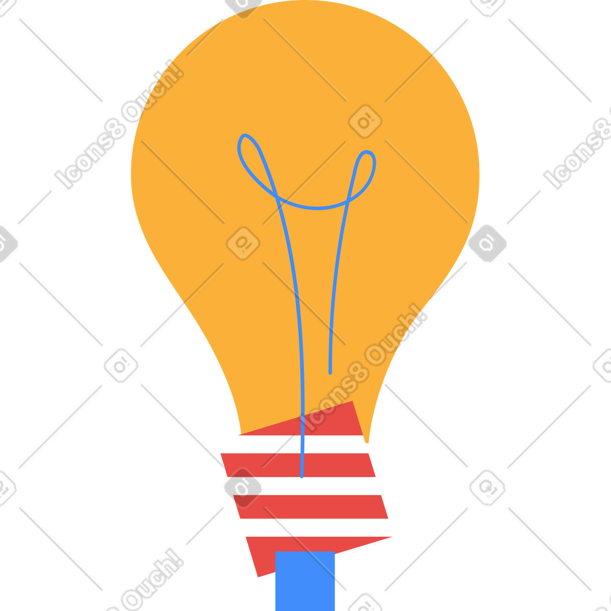 Ilustração de Lâmpada em no estilo Clip para baixar em PNG, SVG