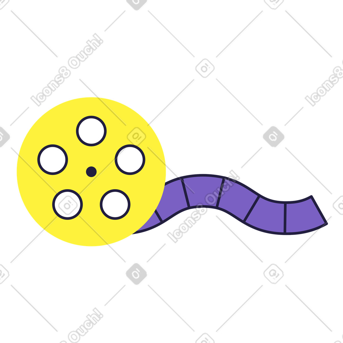 Illustration Bande de film dans le style Mellow à télécharger aux formats PNG, SVG