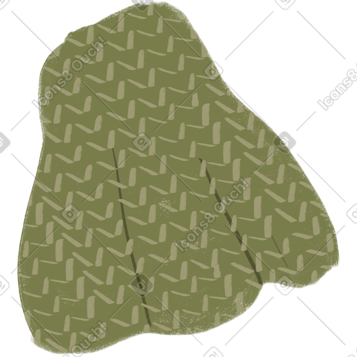 Lumiere 스타일의 Green cloth with a pattern 일러스트레이션 PNG, SVG 다운로드