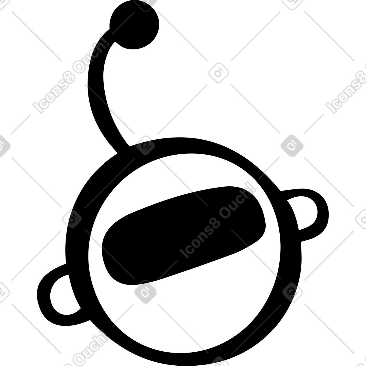 Testa di robot illustrazione in stile Journal scarica in PNG, SVG