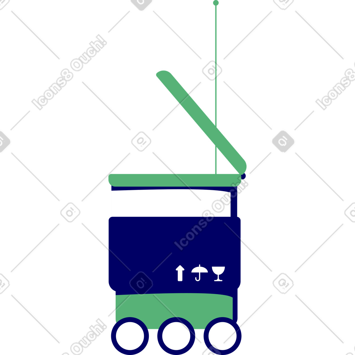 下载 Lounge 风格的 送货机器人机器 插画，支持 PNG、SVG 格式