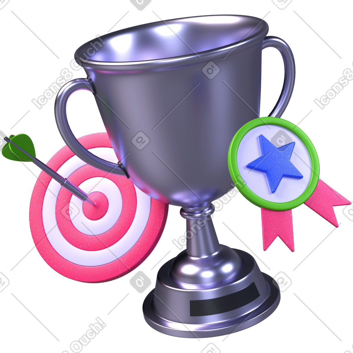 Goal achievement, Success award, Performance recognition illustration in PNG, SVG