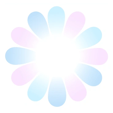 A dreamy radial pattern with soft pastel colors fading into each other