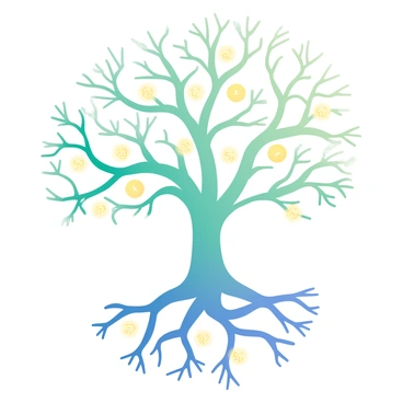 Illustration of synapses growing and branching out like tree roots