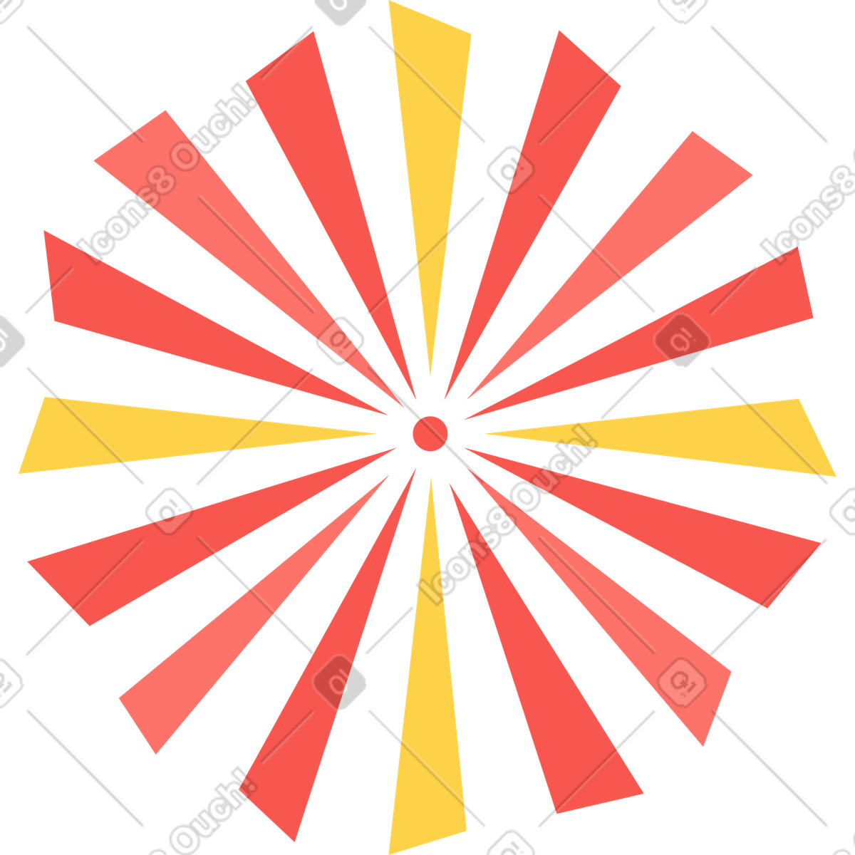 Feuerwerk-Illustration im Surr-Stil als Download in PNG, SVG