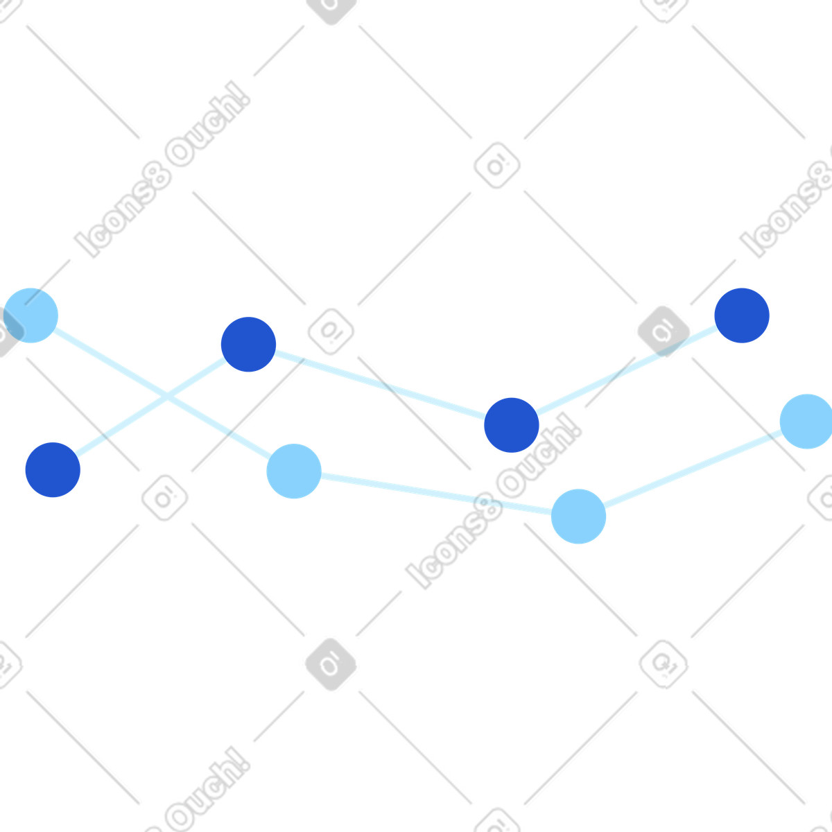 Dot chart illustration in Glossy style download in PNG, SVG