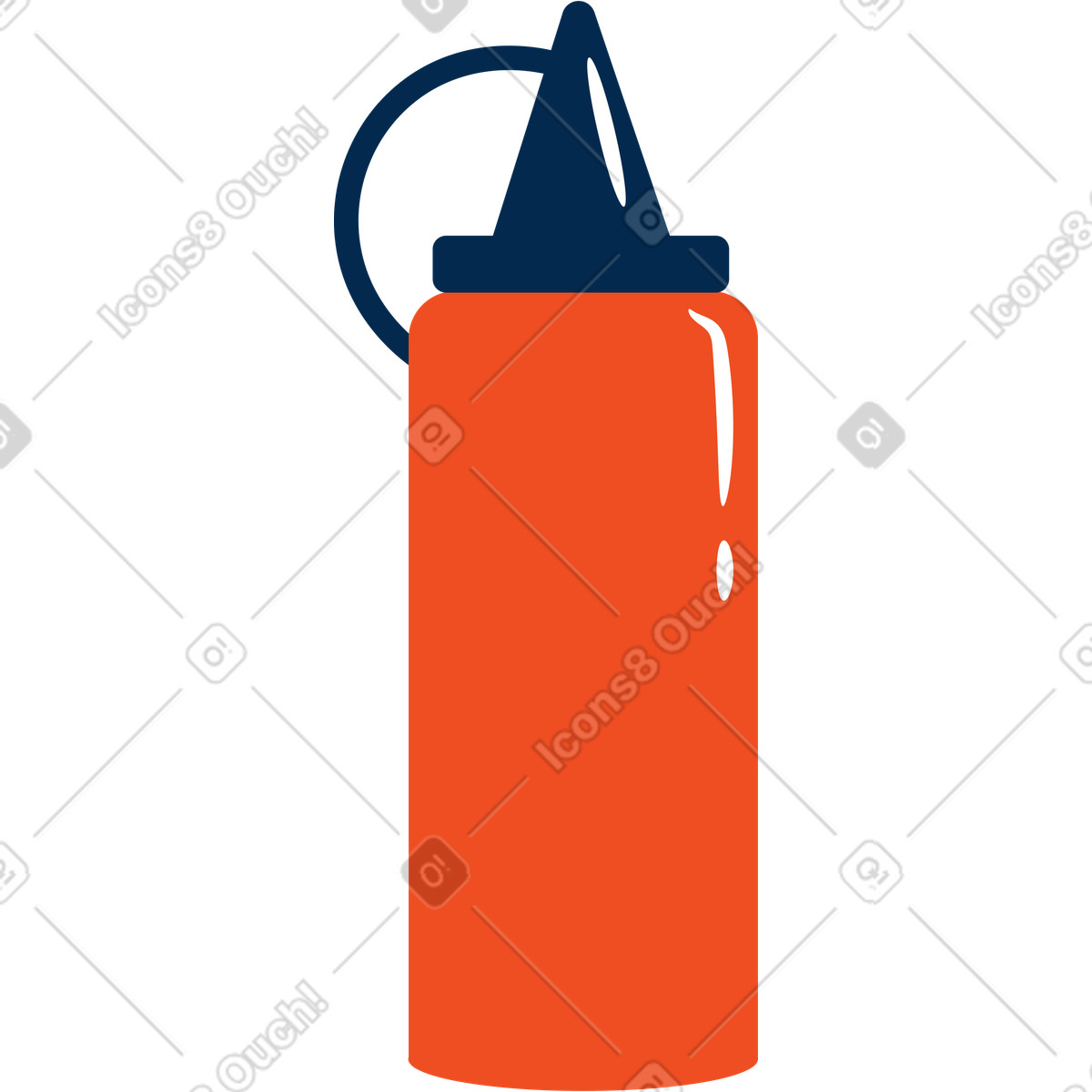 Ketchup illustrazione in stile Flame scarica in PNG, SVG