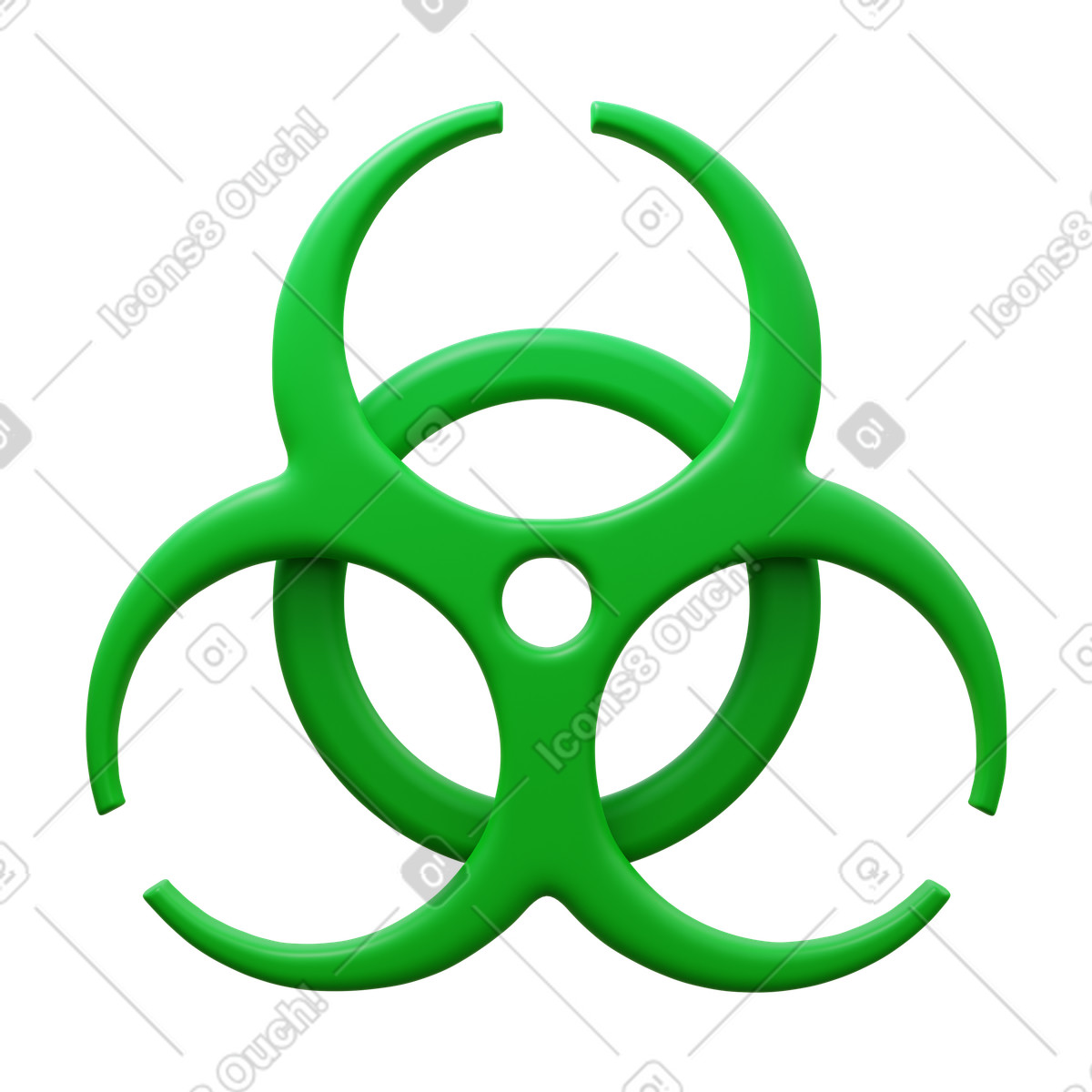 Biogefährdung-Illustration im 3D Fluency-Stil als Download in PNG, SVG