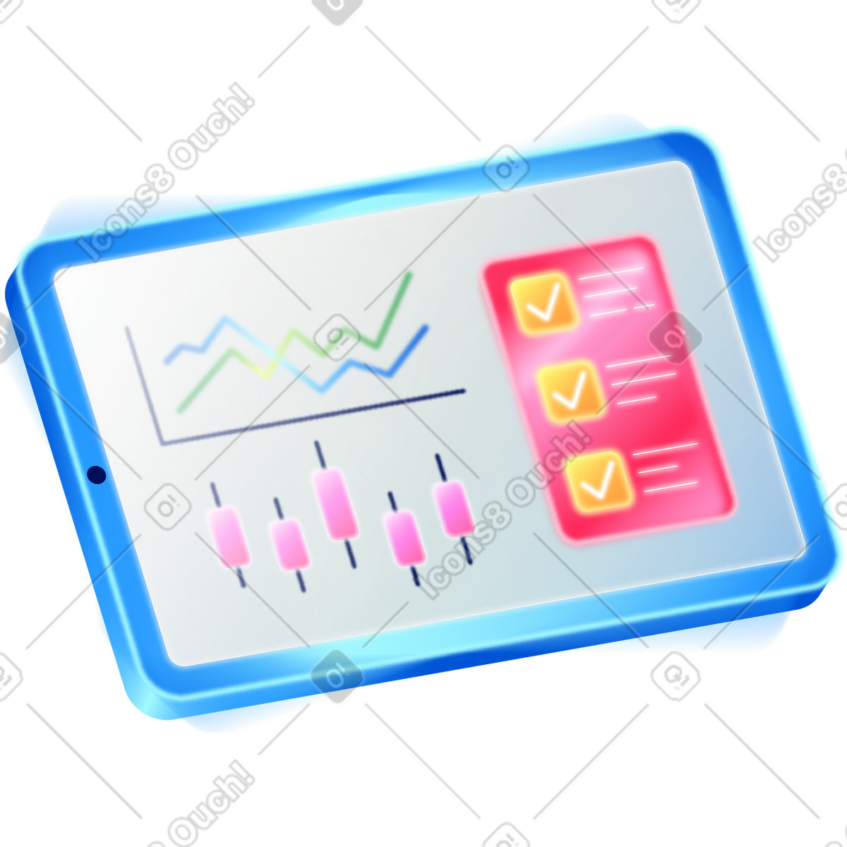 Data analytics on plate illustration in PNG, SVG