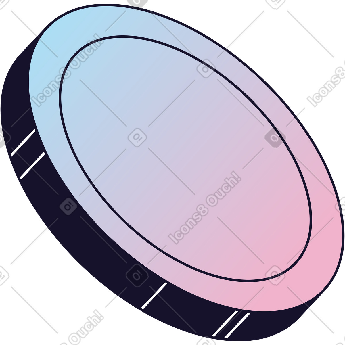 Ilustración Moneda de gradiente en estilo Node a descargar en PNG y SVG